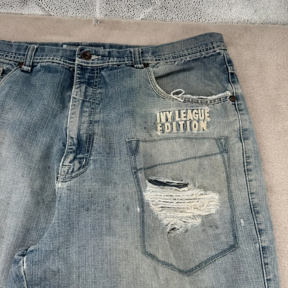 Vintage Y2K Rocawear Ivy League Edition Jeans‎ Mens 40x33 Blue Denim Distressed